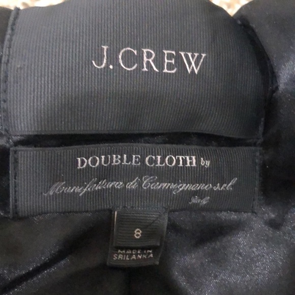 J Crew Double Cloth Collarless Pea Coat Size 8 Black Wool Blend - Picture 8 of 14